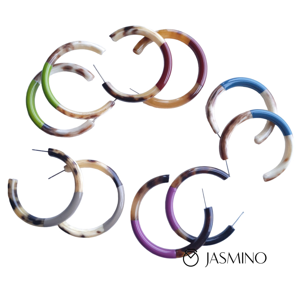 
                  
                    A set of handmade colourful hoop earrings for Thanksgiving and Christmas gifts
                  
                