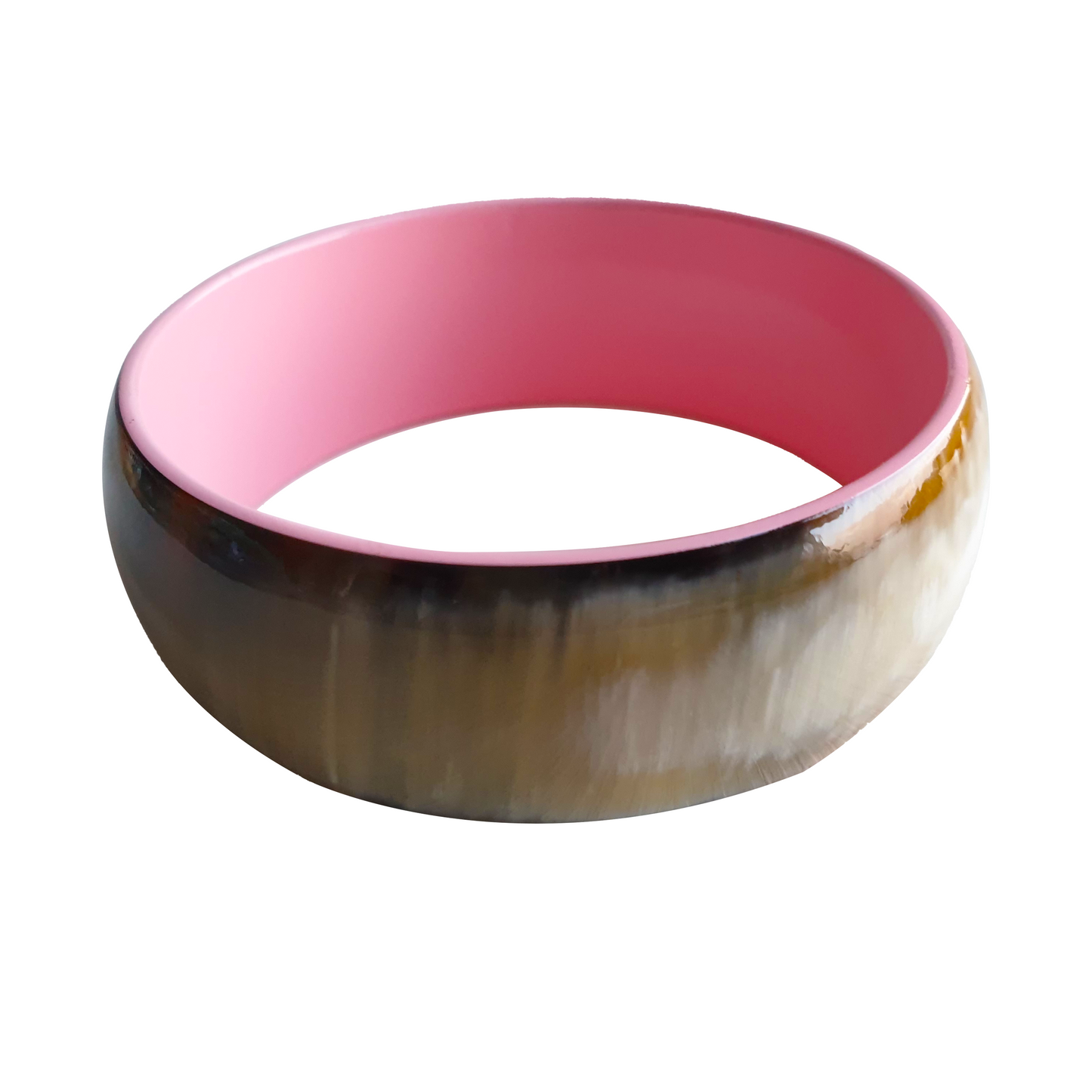 bracelet is designed with the main color outside is white combine brown while inside is pink - 2cm, impressive gift for her