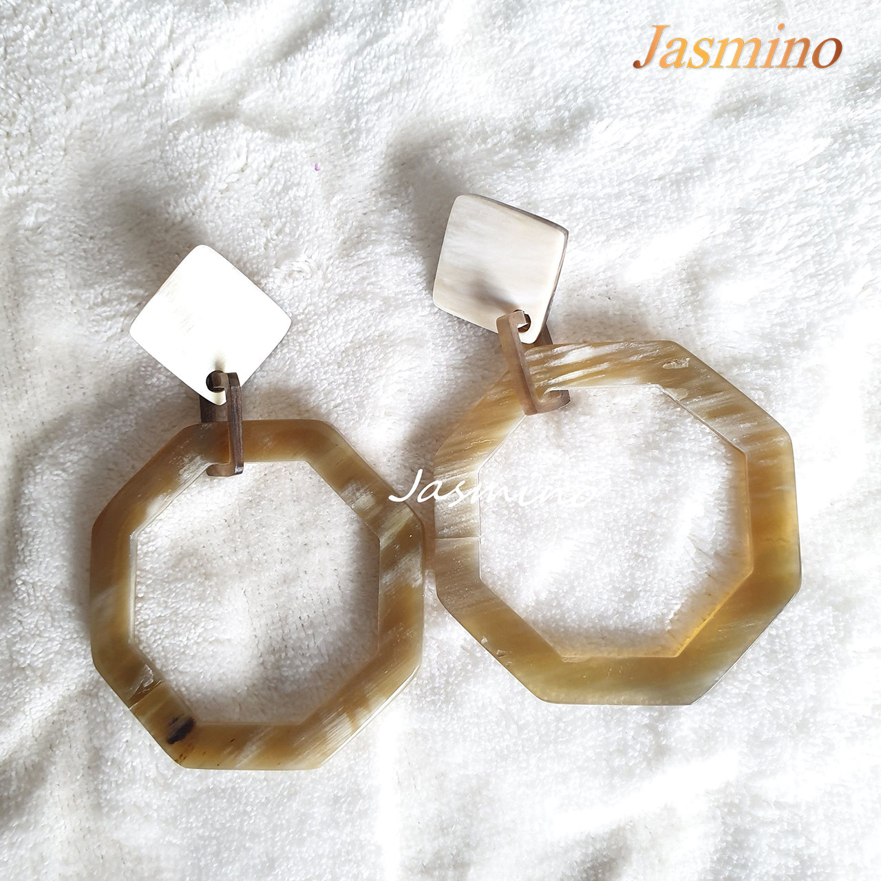 Jasmino Elegant Geometric Octagonal Drop Earrings For Best Friend Featured Light Color