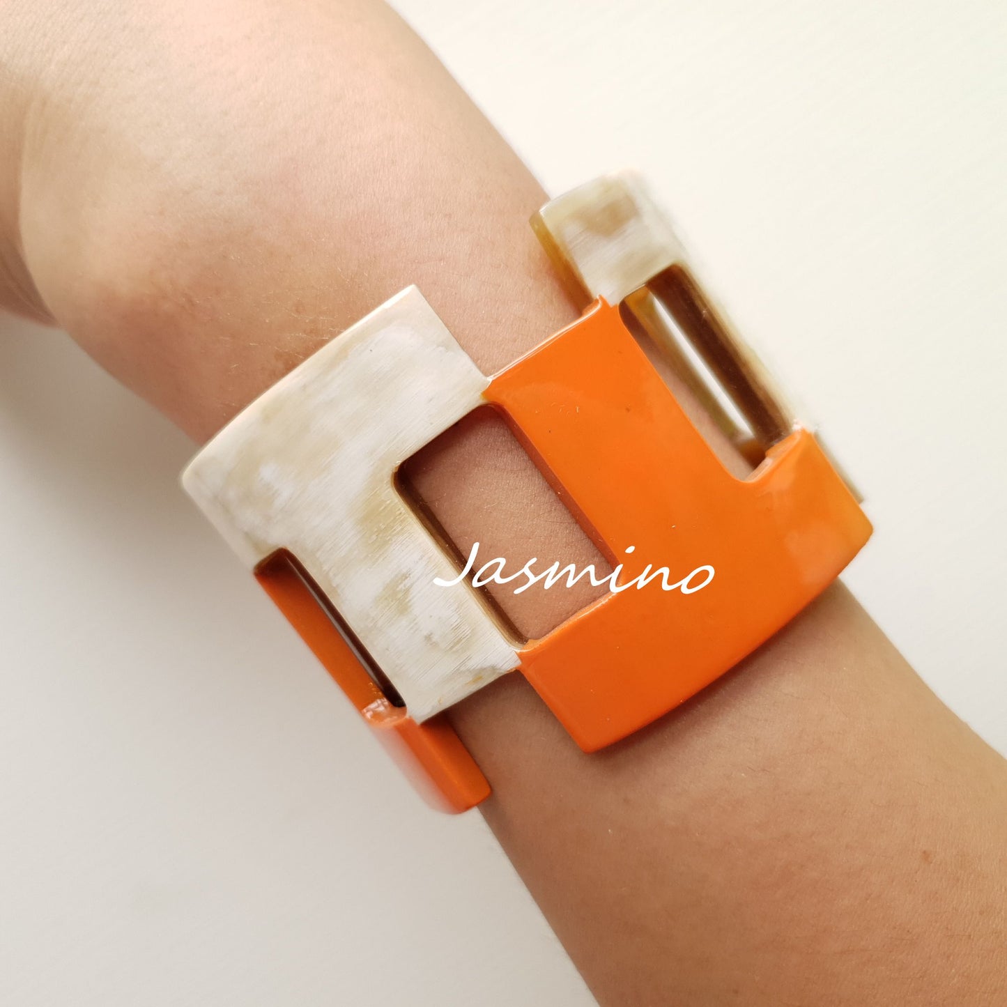 orange peel bracelet in natural light, Unique gift for her